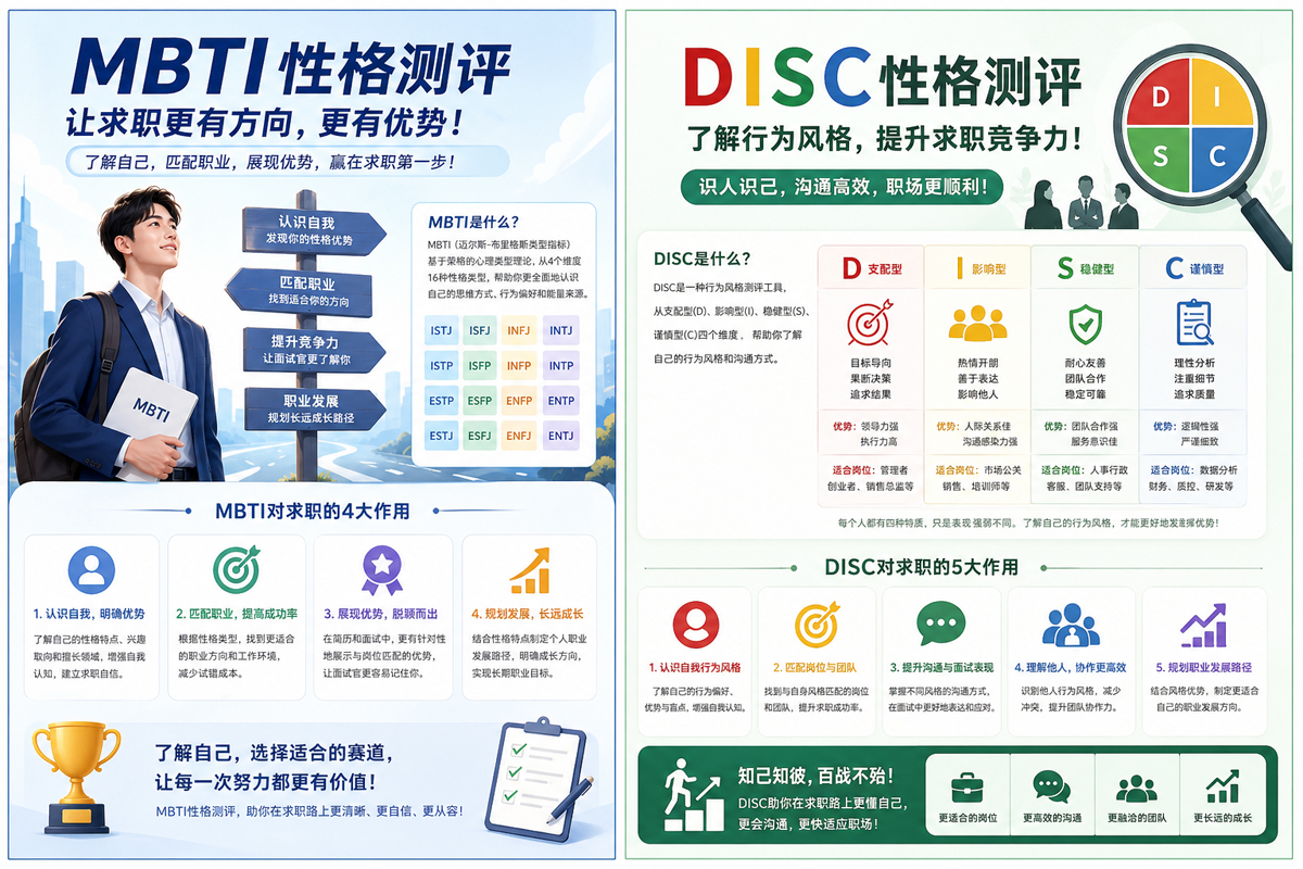职业性格测评对比图片